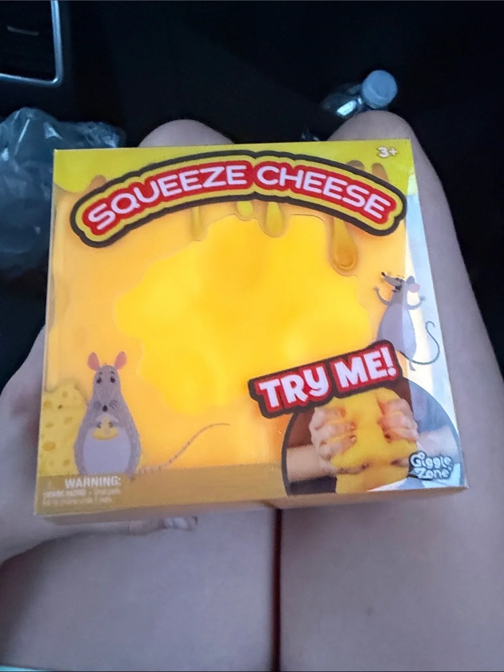 Squeeze Cheese Squishy Toy by Squeeze - Bright Yellow